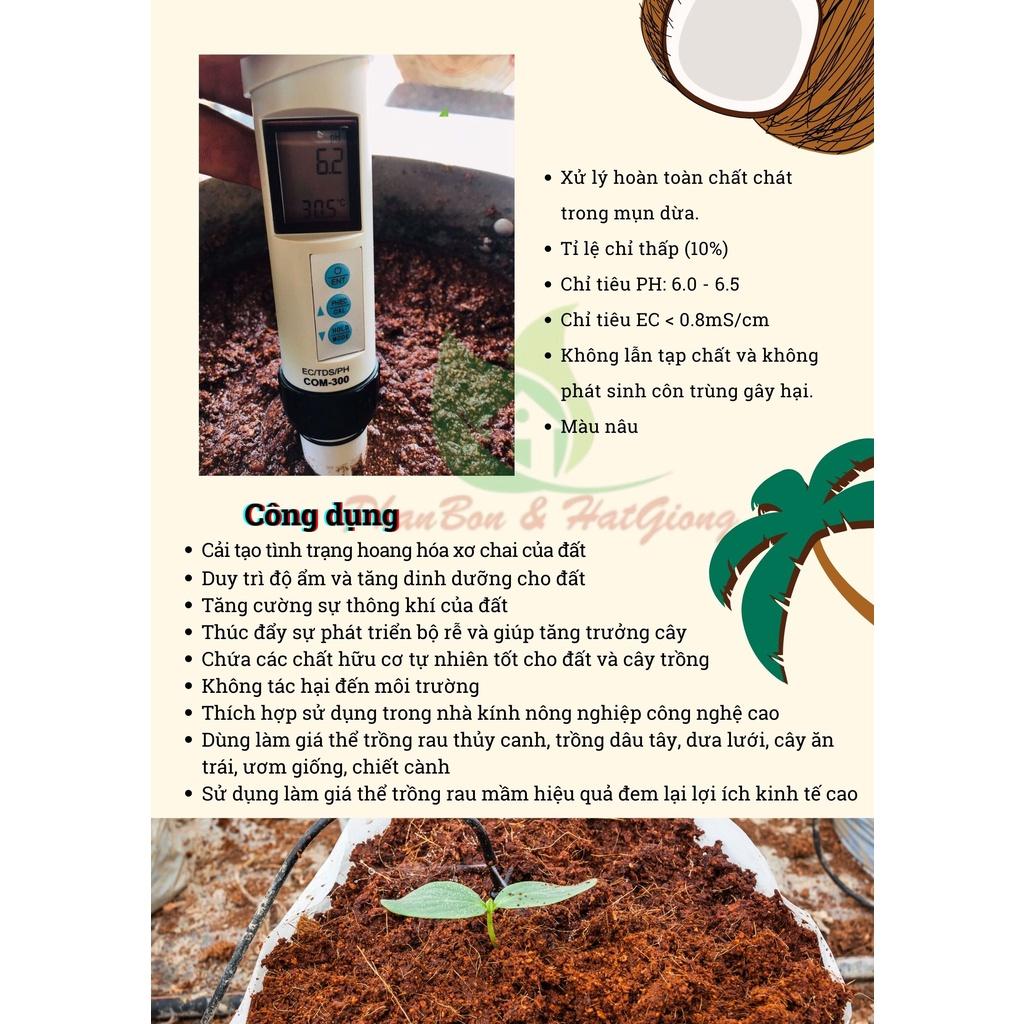 Đất Nén, Xơ Dừa Nén 5kg Đã Qua Xử Lý Chất Chát Lignin và Tanin Trồng Rau Trồng Hoa Cây Cảnh - Shop Phân Bón và Hạt Giống