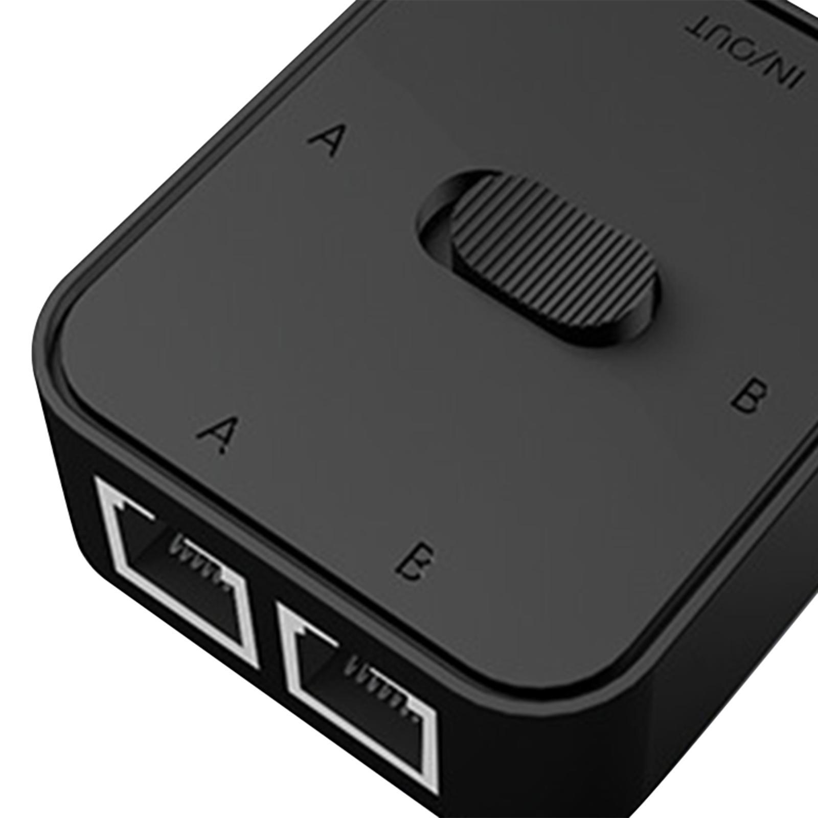 RJ45 Network Switcher 2 Port 1 Hub Splitter for Desktop