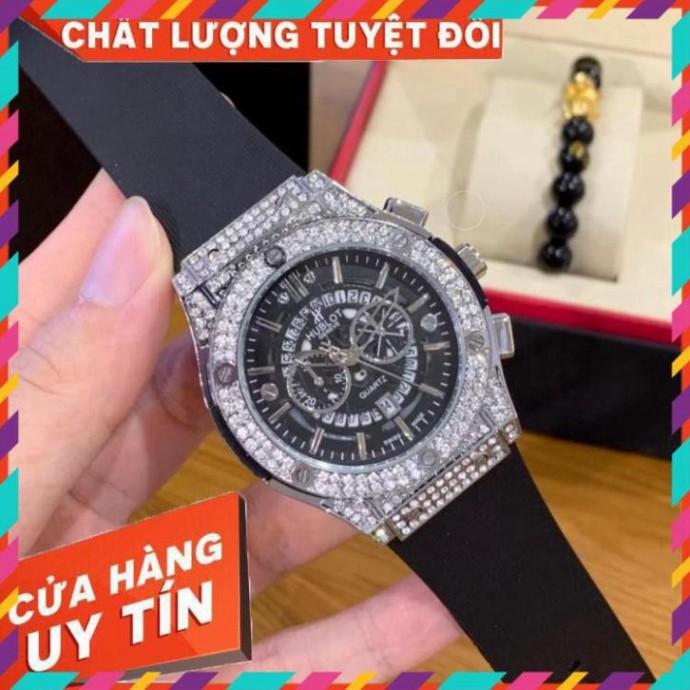 (hublot.viền trơn) Đồng Hồ Thời Trang Nam Nữ Hublot Cặp Đôi - Dây Hương Vani Cao Cấp - DH602 - Bảo hành 12 tháng