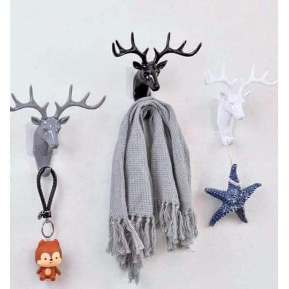 Móc Treo Đồ-Móc Treo Đồ Dán Tường Hình Sừng Hươu Độc Đáo