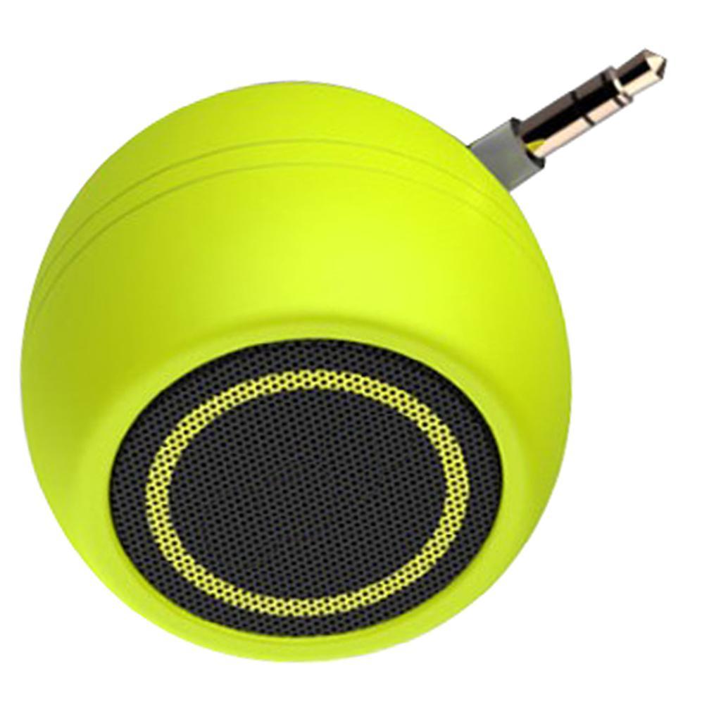 2 Pieces New Mini Speaker 3W 3.5mm AUX Audio Jack for Mobile Phone Green