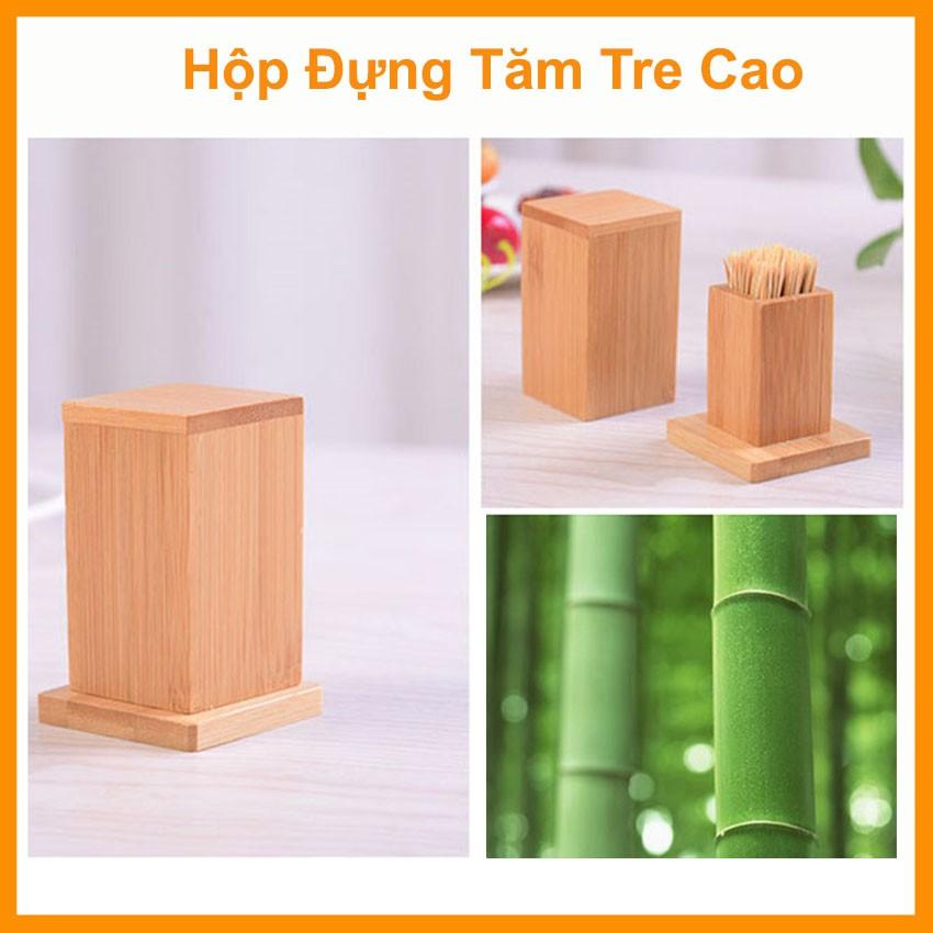 Hộp đựng tăm, Lọ tăm Tre Phụ kiện bàn ăn GU DECOR WOODEN - An toàn cho mọi nhà