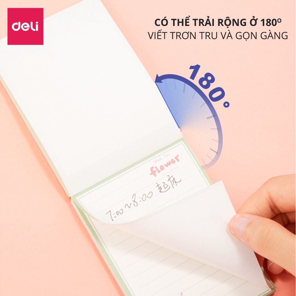 Giấy Note Ghi Chú Cute 100 Tờ Hình Hoạt Hình Dễ Thương Deli - Nhiều Mẫu - Phù Hợp Học Sinh Văn Phòng - 21762 / 21763 / 21764