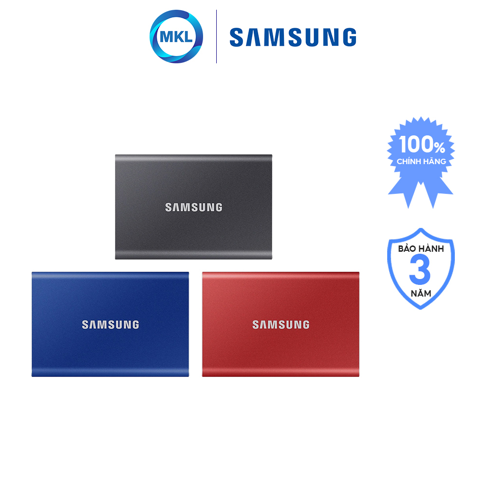 Ổ cứng di động SSD Samsung T7 Portable NVMe PCIe USB 3.2 Gen 2 NAND 3D tốc độ đến 1.050Mb/s loại 500GB-2TB chính hãng