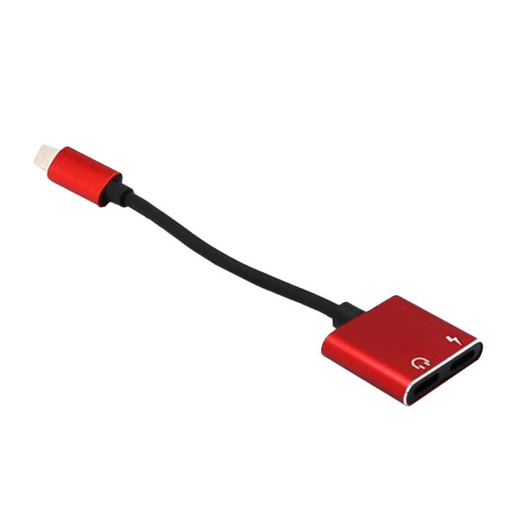 Splitter Adapter Dual Audio and Charge Cable for iPhone 7 8