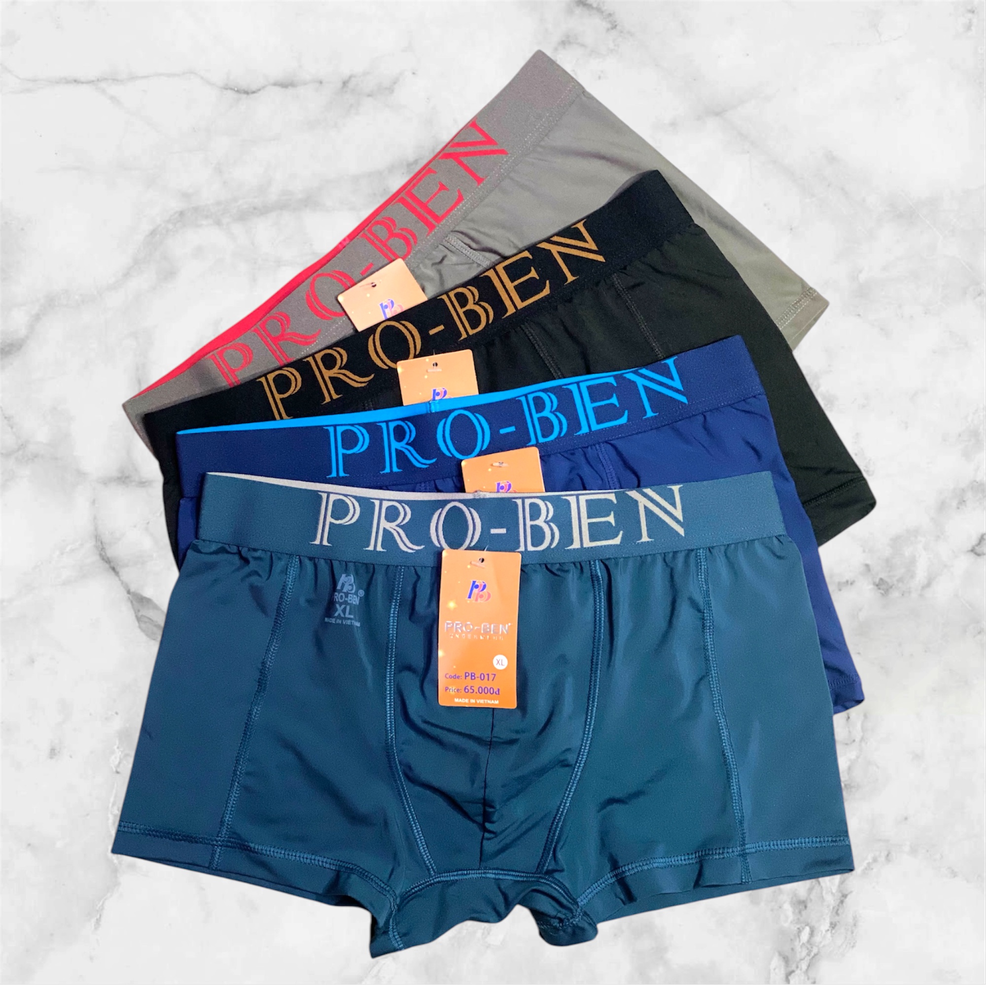Quần lót đùi nam Boxer thun lạnh lưng to Proben PB17