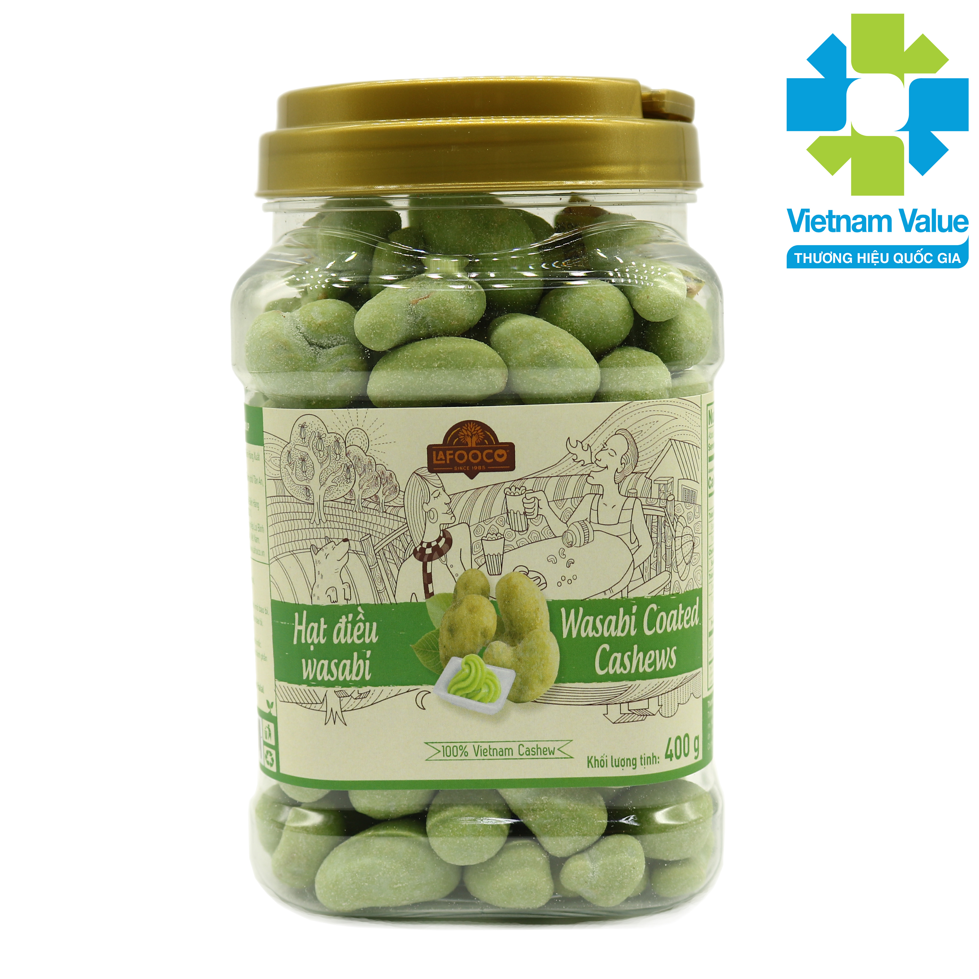 Hạt điều Wasabi hủ 400g LAFOOCO