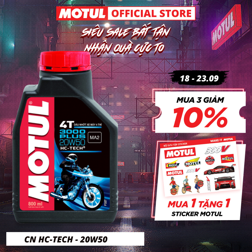 Dầu nhớt xe máy MOTUL 3000 PLUS 4T 20W50