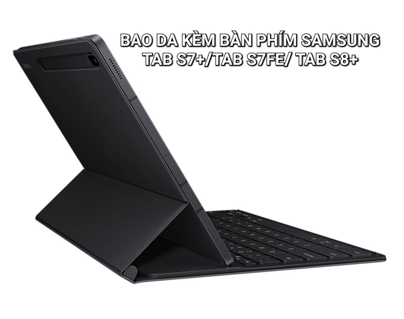 Bao Da Kèm Bàn Phím Book Cover Keyboard Slim Cho Máy Tính Bảng Samsung Galaxy Tab S7 Plus S7FE / Tab S8 Plus - Hàng Chính Hãng Nguyên Seal