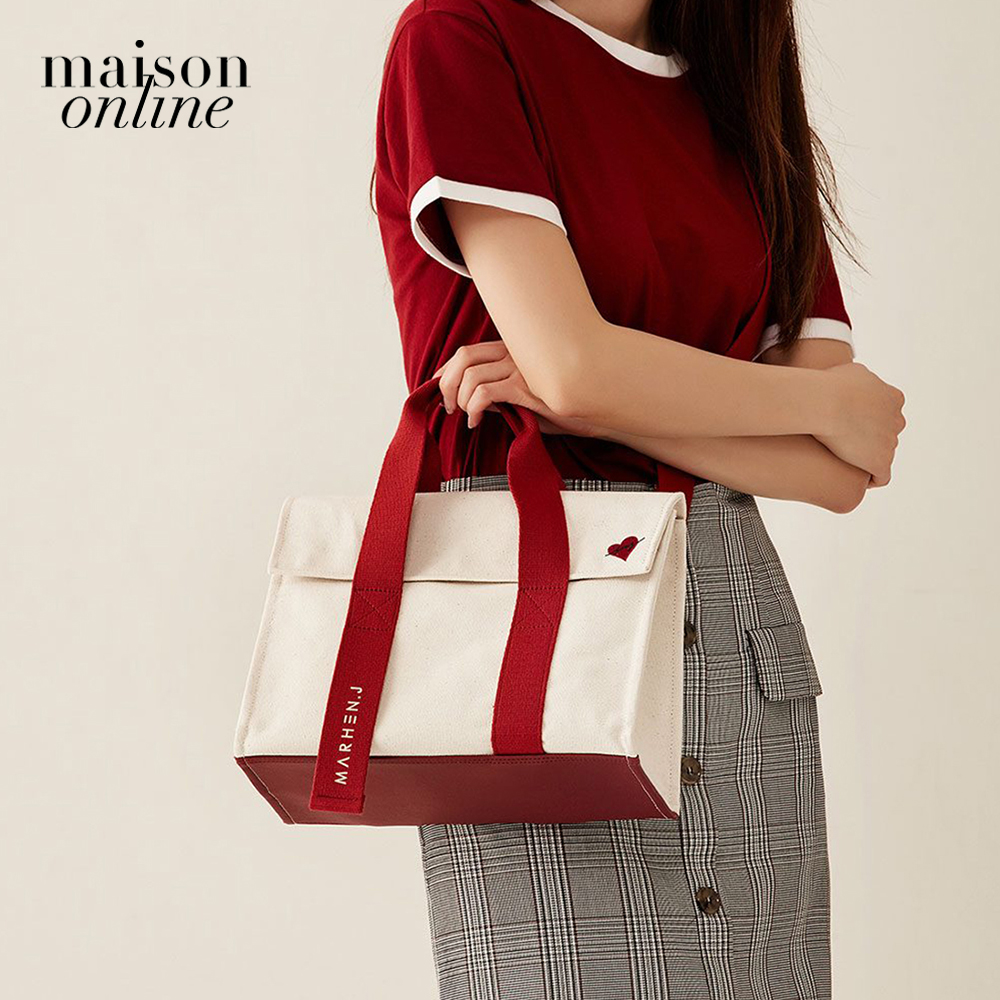 Marhen.J - Túi đeo vai chữ nhật nắp gập vải bố Roy Mini MJ19AROYMN-HS