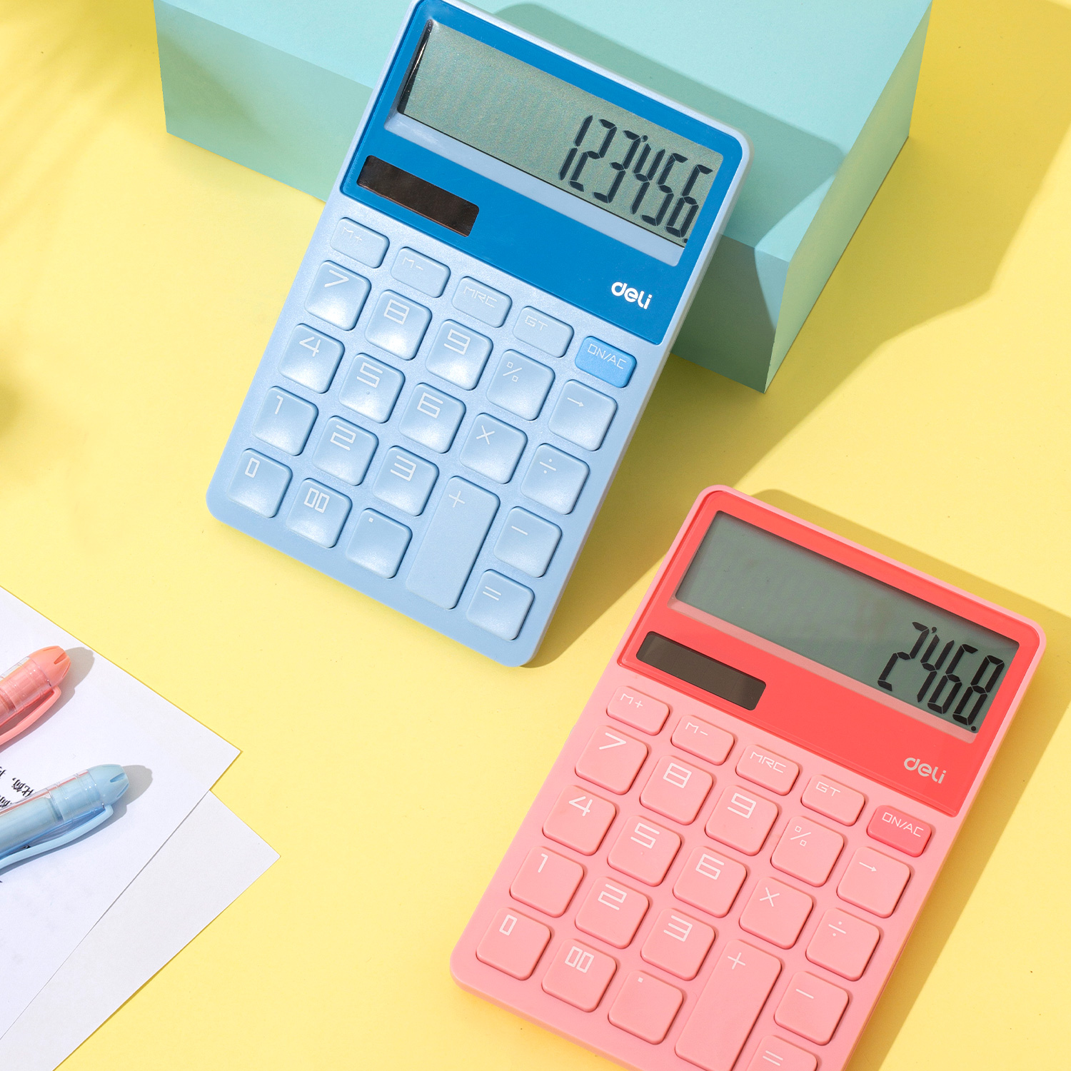 Máy Tính Cầm Tay Để Bàn Dùng Pin Có Năng Lượng Mặt Trời Màn Hình Cao Cấp BST Limited Giới Hạn - Phù Hợp Học Sinh Văn Phòng - CM042