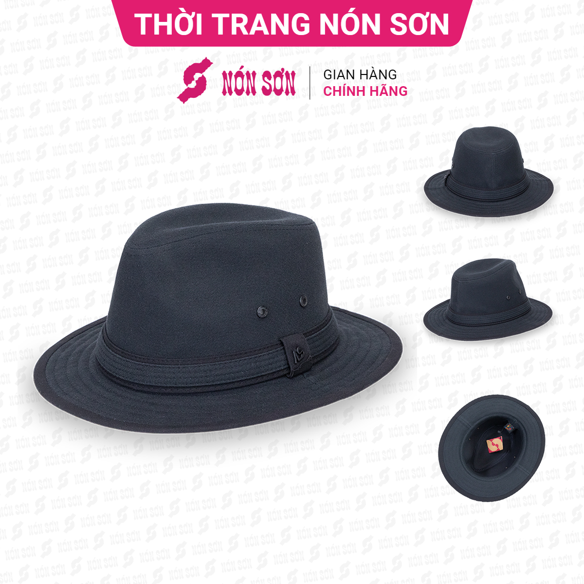 Mũ phớt nam nữ thời trang NÓN SƠN P8B-ĐN1-L