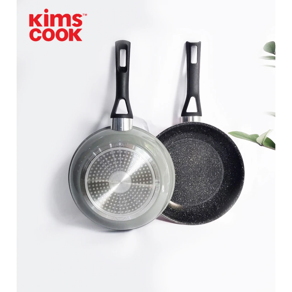 Chảo sâu Easy Cook hợp kim nhôm chống dính vân đá đáy từ Kimscook 28cm