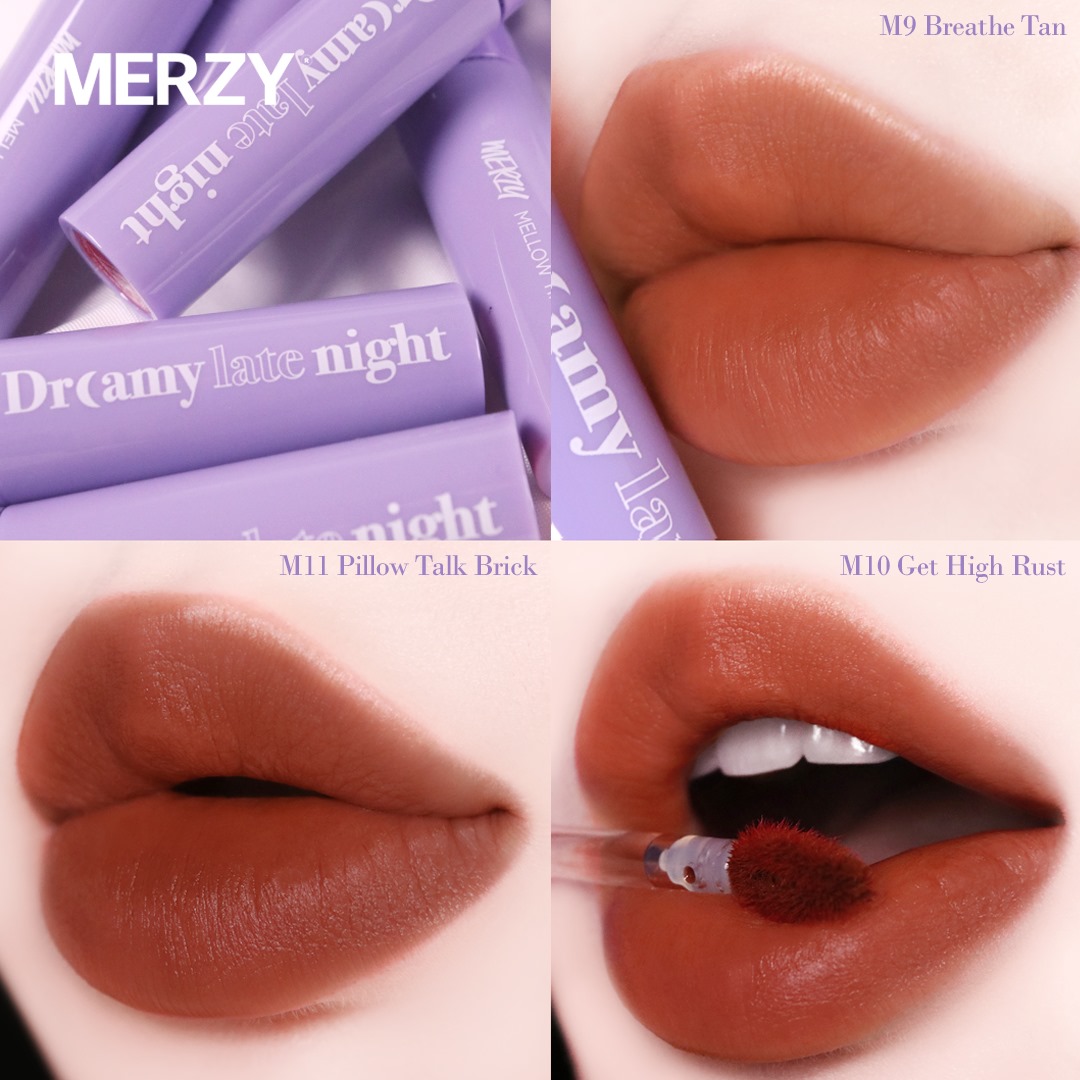 Set 6 Son Kem Lì Merzy Dreamy Late Night Mellow Tint 4g/thỏi