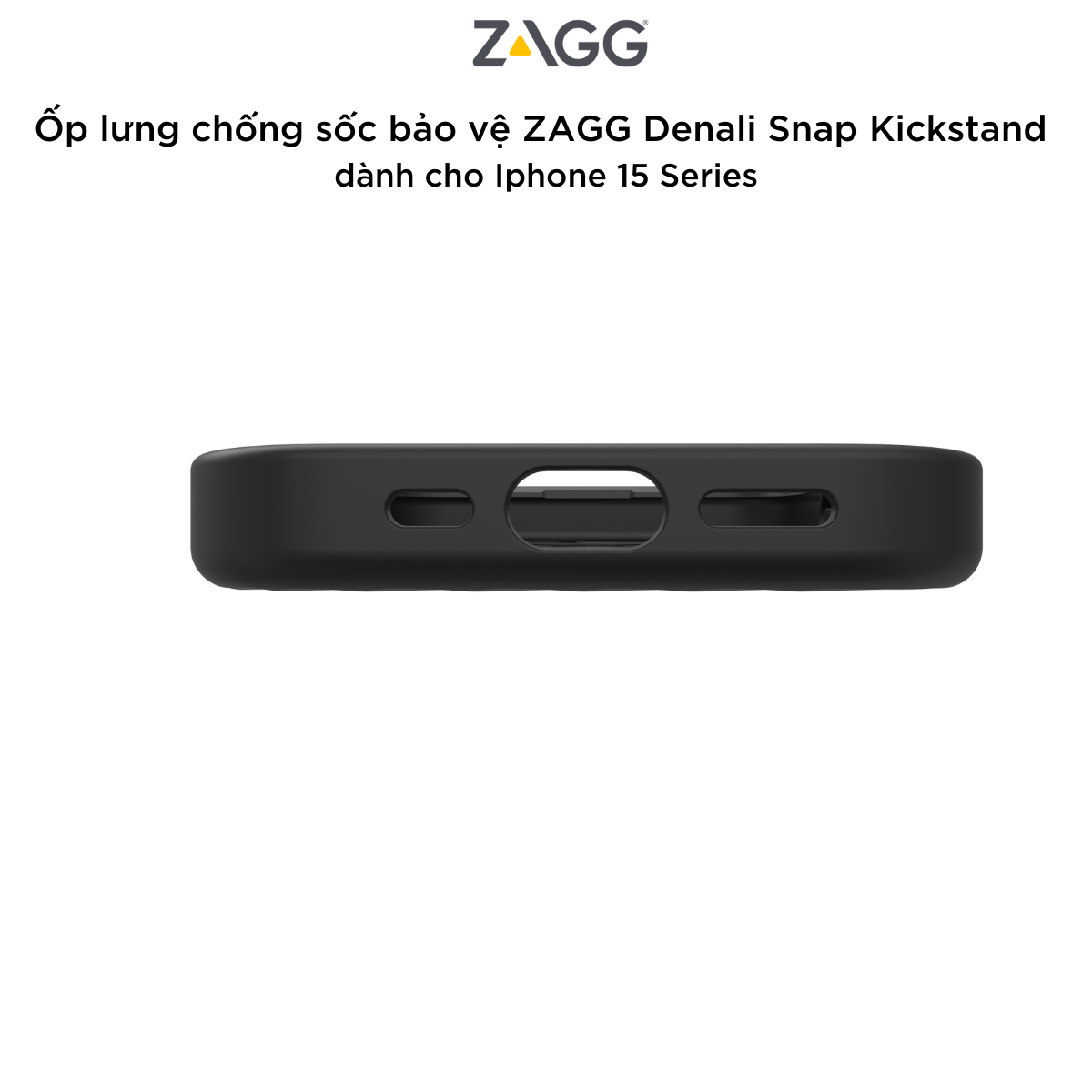 Ốp lưng bảo vệ ZAGG Denali Snap Kickstand cho iPhone 15 Series - chống sốc tới 5m - bảo hành 1 năm - Hàng chính hãng