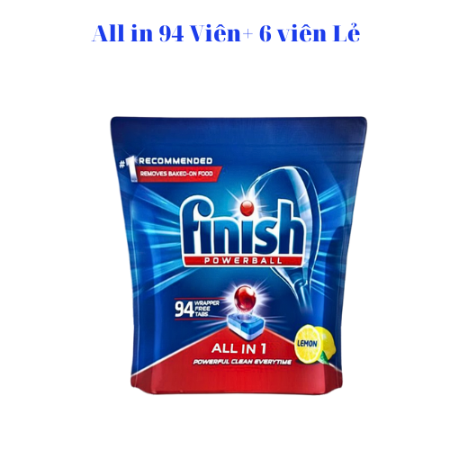 Viên rửa bát Finish All In One Max 100 Viên - 10 chức năng