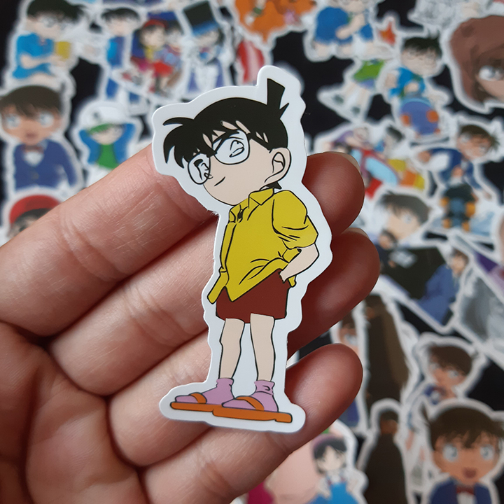 Bộ Sticker dán cao cấp chủ đề THÁM TỬ CONAN - Dùng dán Xe, dán mũ bảo hiểm, dán Laptop