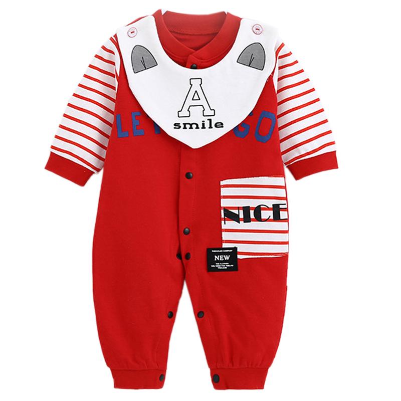 Bộ áo liền quần bodysuit cho bé trai và gái chất liệu thun cotton co giãn-4080119