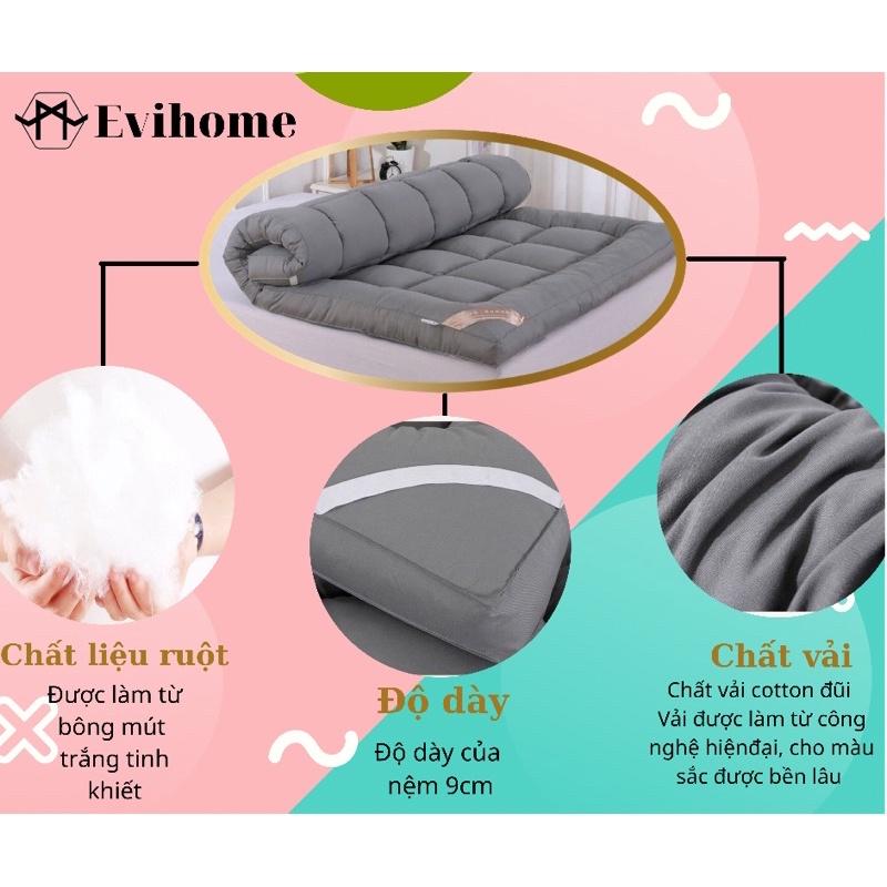 Topper Nệm - Tấm Bảo Vệ Nệm Cao Cấp Chống Đau Cột Sống, Giảm Đau Mỏi Vai Gáy Chất Cotton Đũi Size M2, M6, M8, 2M2