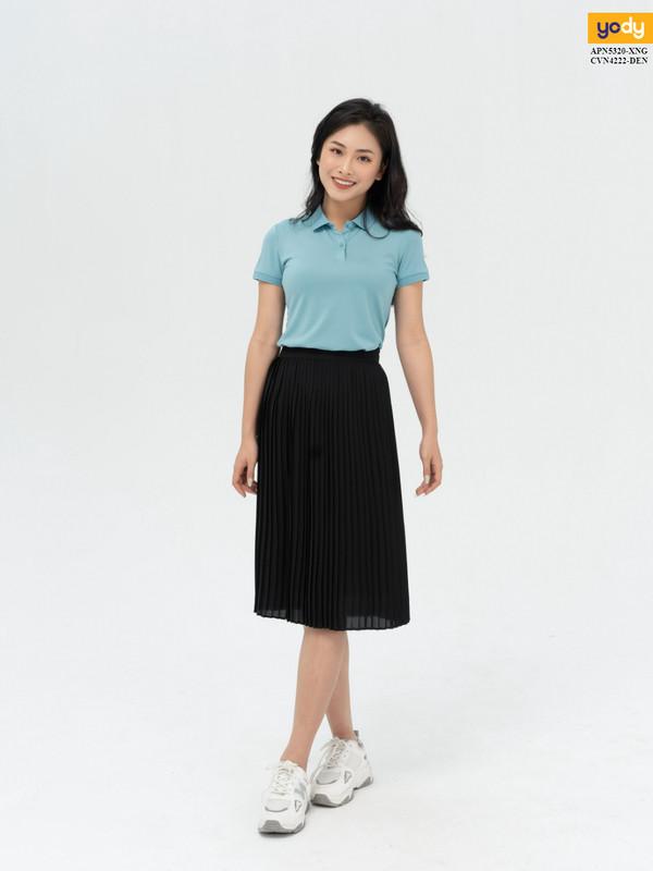 Áo Polo Nữ Coolmax YODY, Áo Cộc Tay Có Cổ Phối Bo Siêu Mát APN5320
