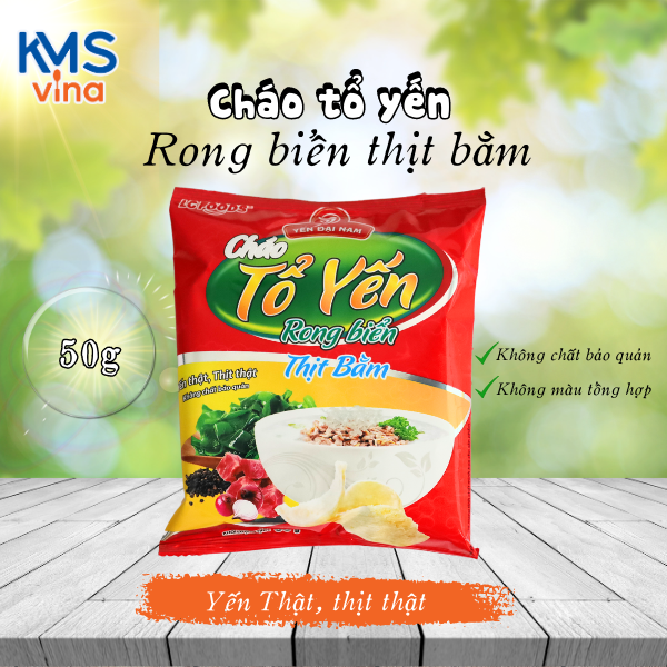 Cháo tổ yến rong biển thịt bằm 50g