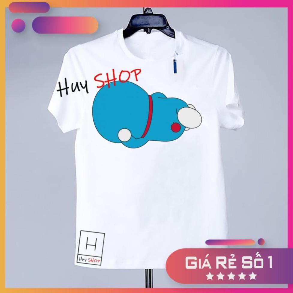 SIÊU PHẨM Áo Thun Doraemon Nữ Nam Trắng Full Size Cotton Mẫu Mới Áo thun Hàn Quốc Unisex - Áo thun tay lỡ 607