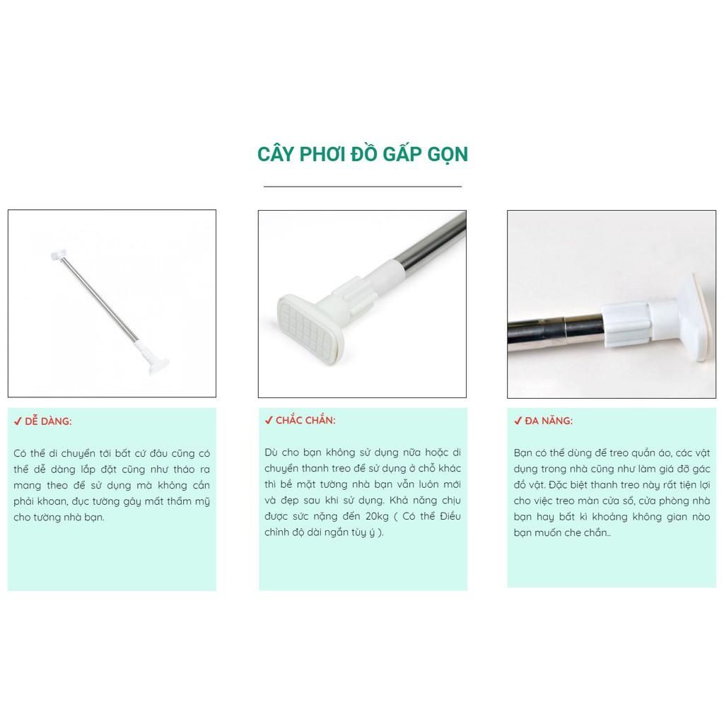 CÂY PHƠI ĐỒ GẤP GỌN NHẬT BẢN 70-120cm Ø2,2cm 