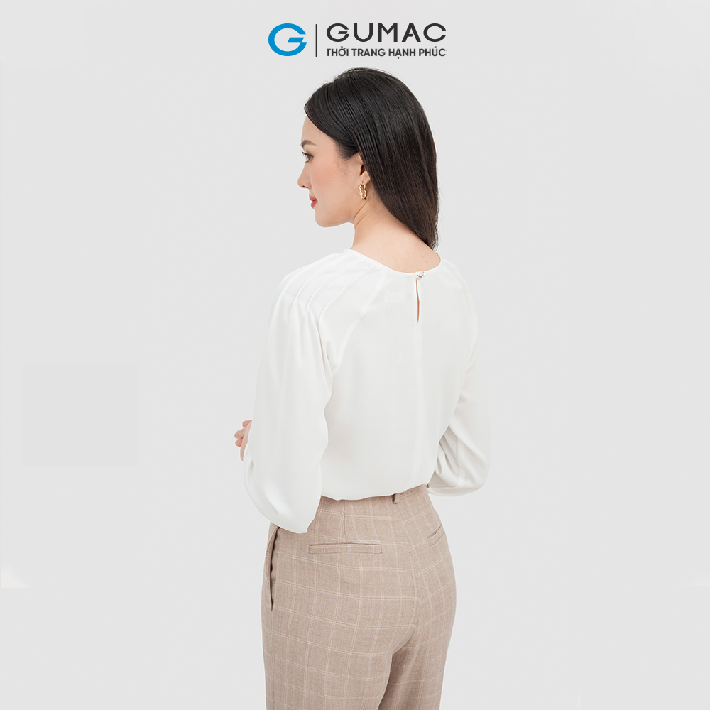 Quần tây nữ GUMAC QC07051 caro ống suông công sở