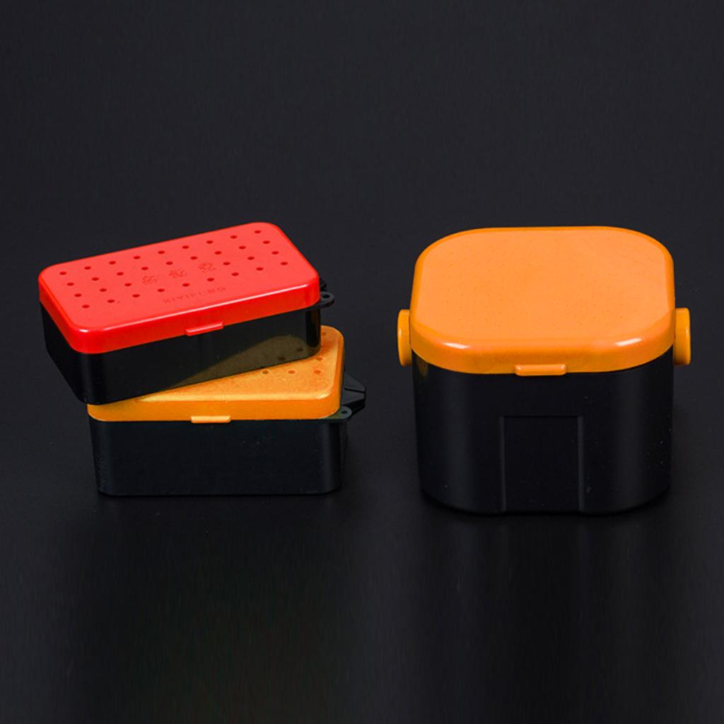 Plastic Live Earthworm Fishing Tackle Box Bait Lure Container Storage Case L