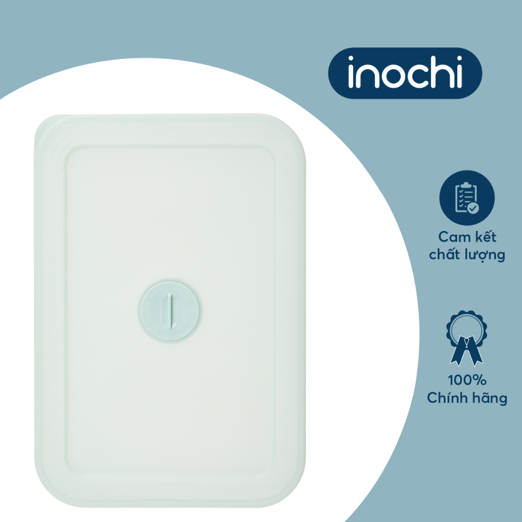Hộp Đựng Thực Phẩm Trữ Đông Chữ Nhật Nhiều Cỡ Nắp Có Thiết Kế Đồng Hồ Ghi Nhớ Thời Gian Lưu Trữ  ( Tặng kèm khăn lau đa năng pakasa ) - Hàng Chính Hãng INOCHI ( Giao màu ngẫu nhiên)