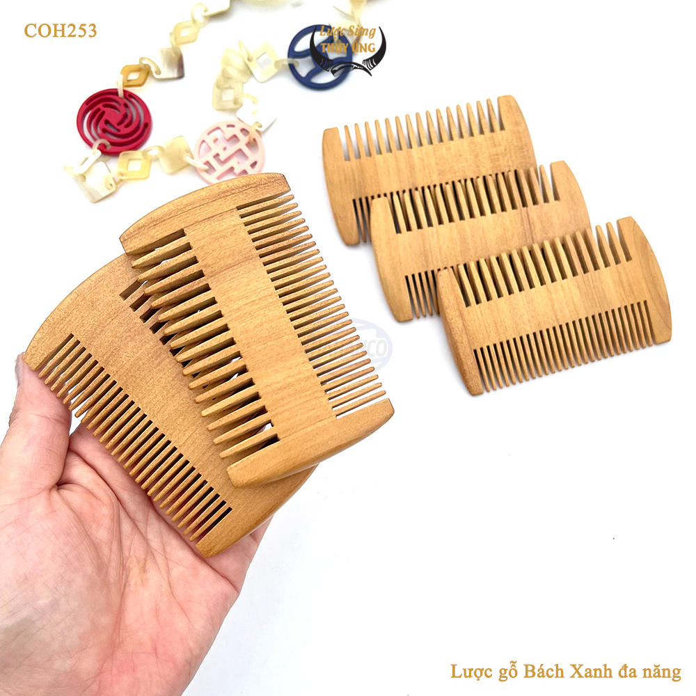 Lược Bí 2 Kiểu Răng Thưa Và Mau Chải Tóc Gỡ Rối Mùi Gỗ Thơm Dễ Chịu - COH253