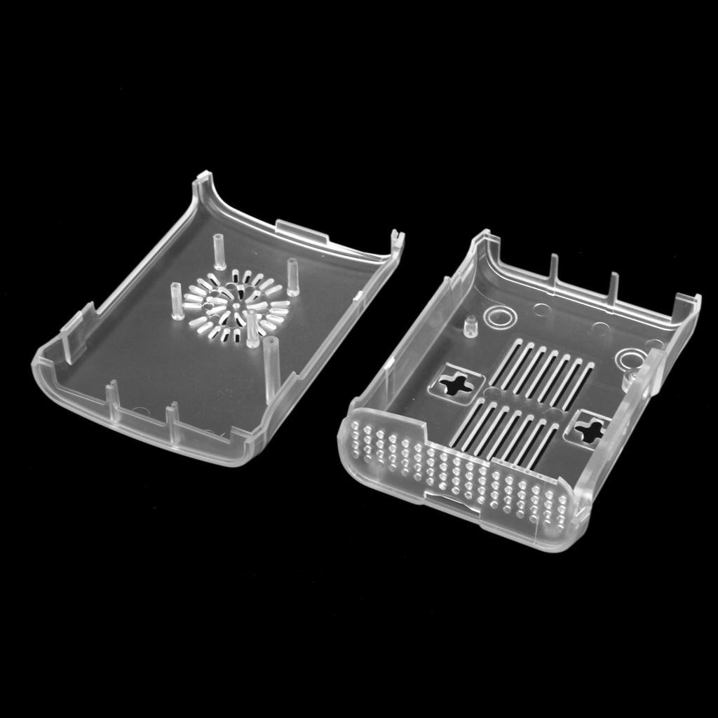 Clear Enclosure Case Shell Cover Box Support Fan For Raspberry Pi 2 Model B+