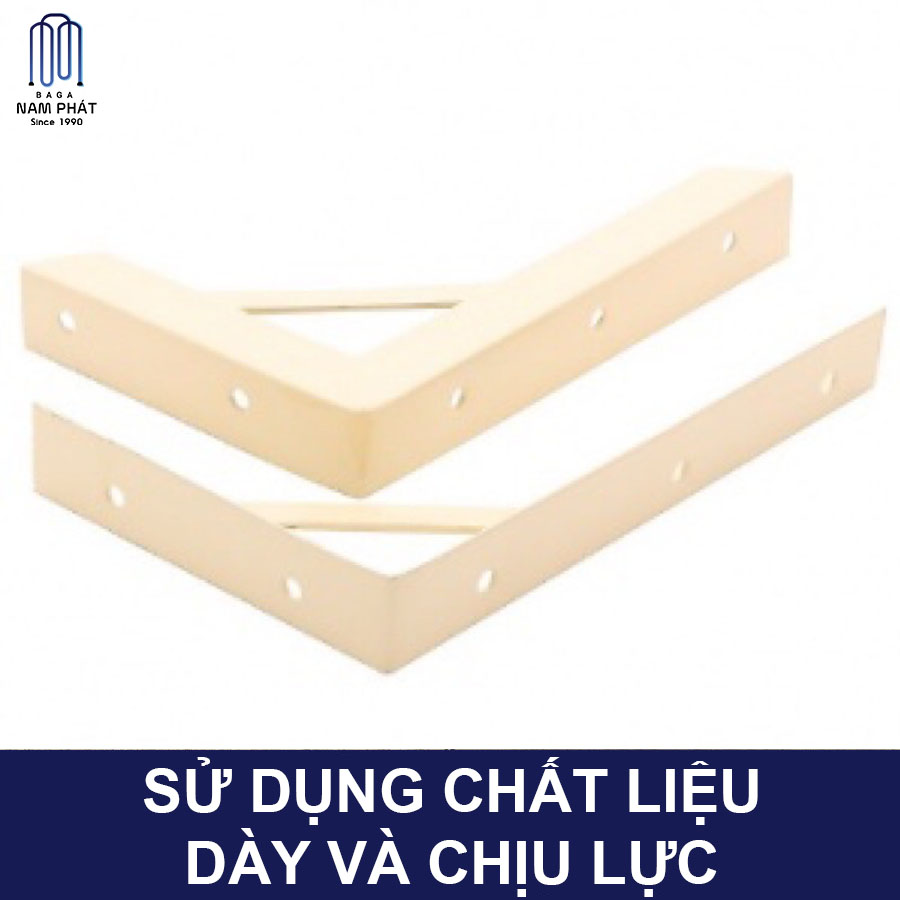 Cặp Giá đỡ bắt kệ - Ke góc vuông chữ L 20,25,30,35,40,45,50CM