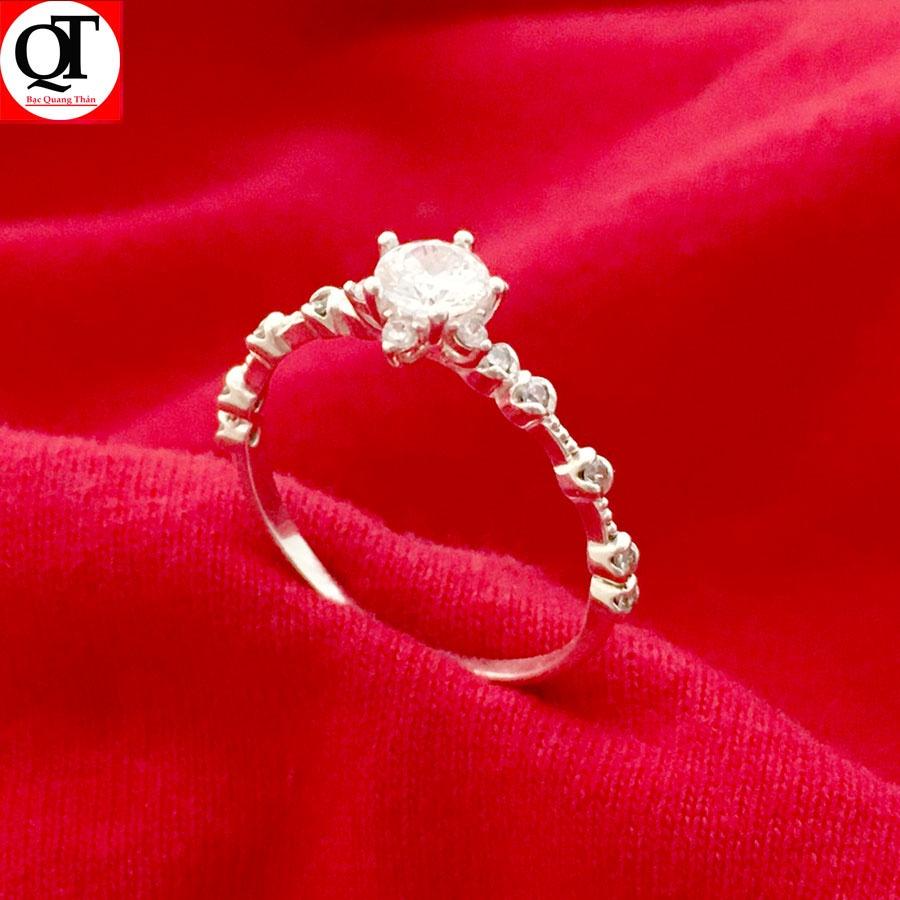 Nhẫn nữ Bạc Quang Thản chất liệu bạc thật, thiết kế thời trang, cá tính nhẹ nhàng phù hợp với mọi lứa tuổi