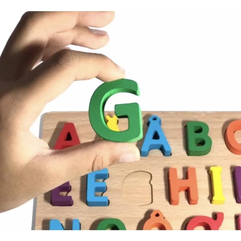 Bảng chữ cái, chữ số, hình học gỗ thú vị