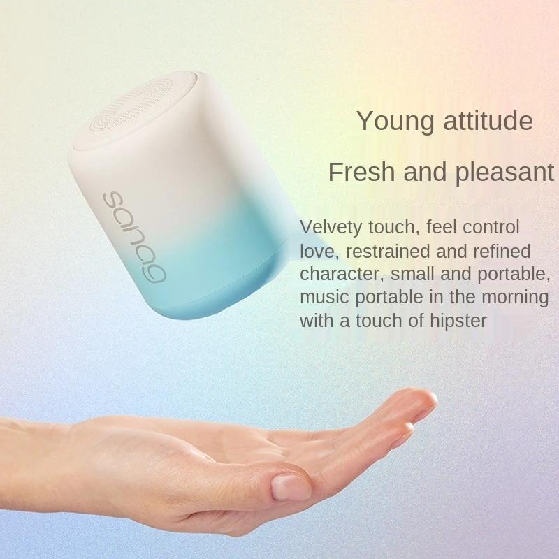 X6s loa bluetooth không dây bass thép nhỏ bằng súng di động di động của máy siêu loa siêu âm với thẻ TF kỹ thuật số 3D Color: sakura pink