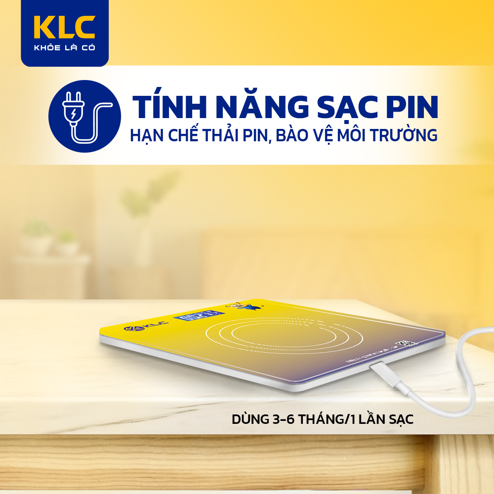 Cân điện tử thông minh KLC DS001 theo dõi tỷ lệ mỡ, chỉ số BMI, khối lượng xương nhanh chóng