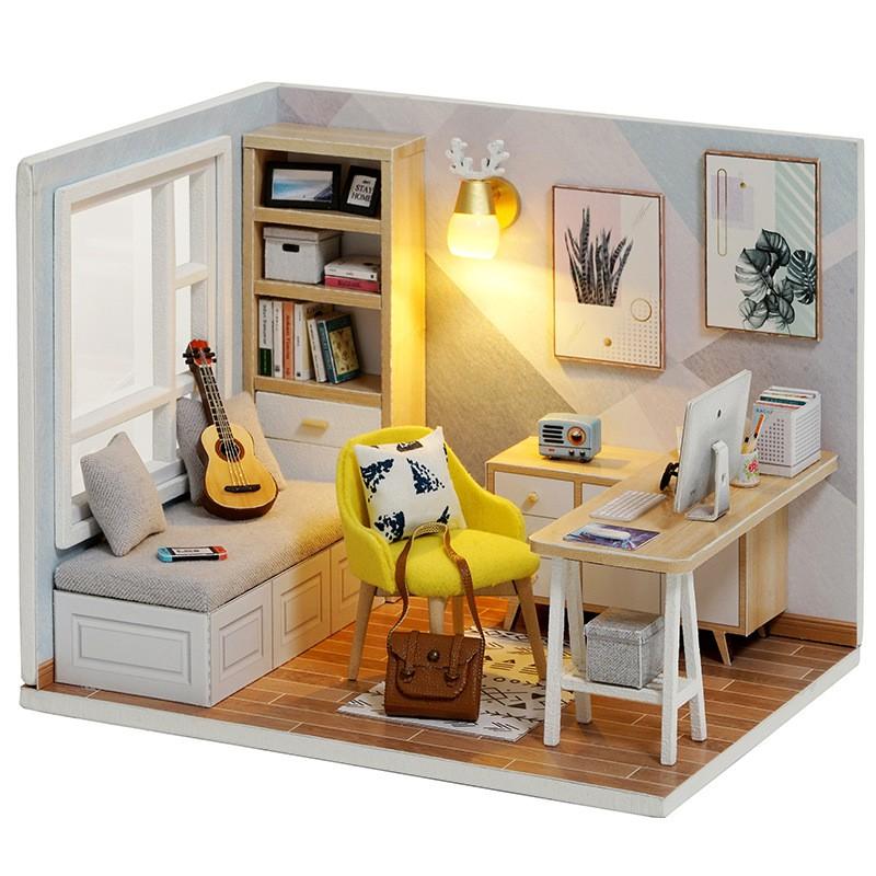 Mô hình nhà búp bê DIY Doll House Miniature_ SUNSHINE-STUDY _ TẤM CHE BỤI + KEO