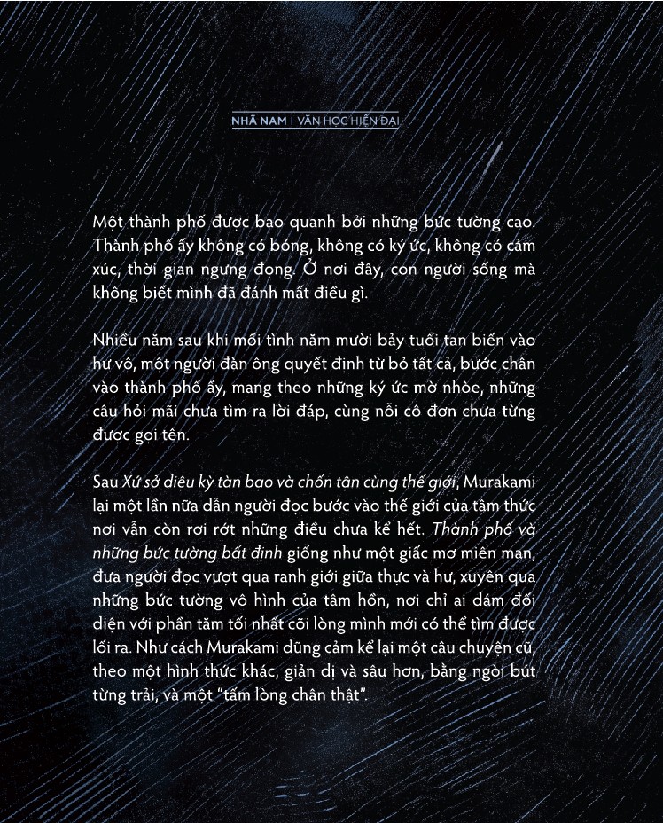 Sách - Thành phố và những bức tường bất định (Haruki Murakami) (Nhã Nam Official)