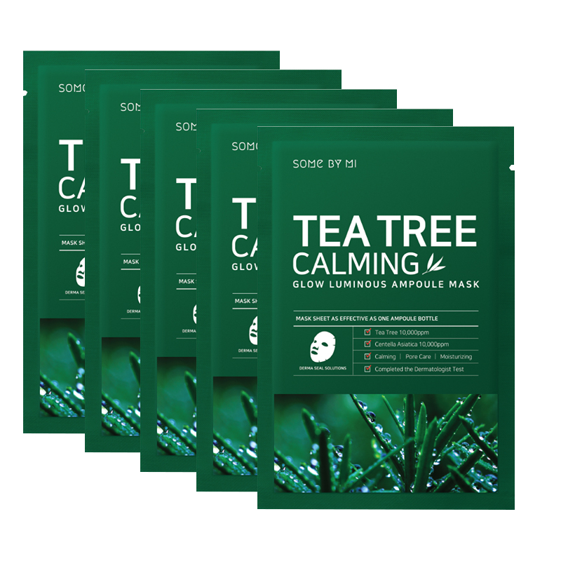 Combo 5 Mặt Nạ Chiết Xuất Tràm Trà Làm Dịu Da, Giảm Mụn Some By Mi Tea Tree Calming Sheet Mask 25g x5