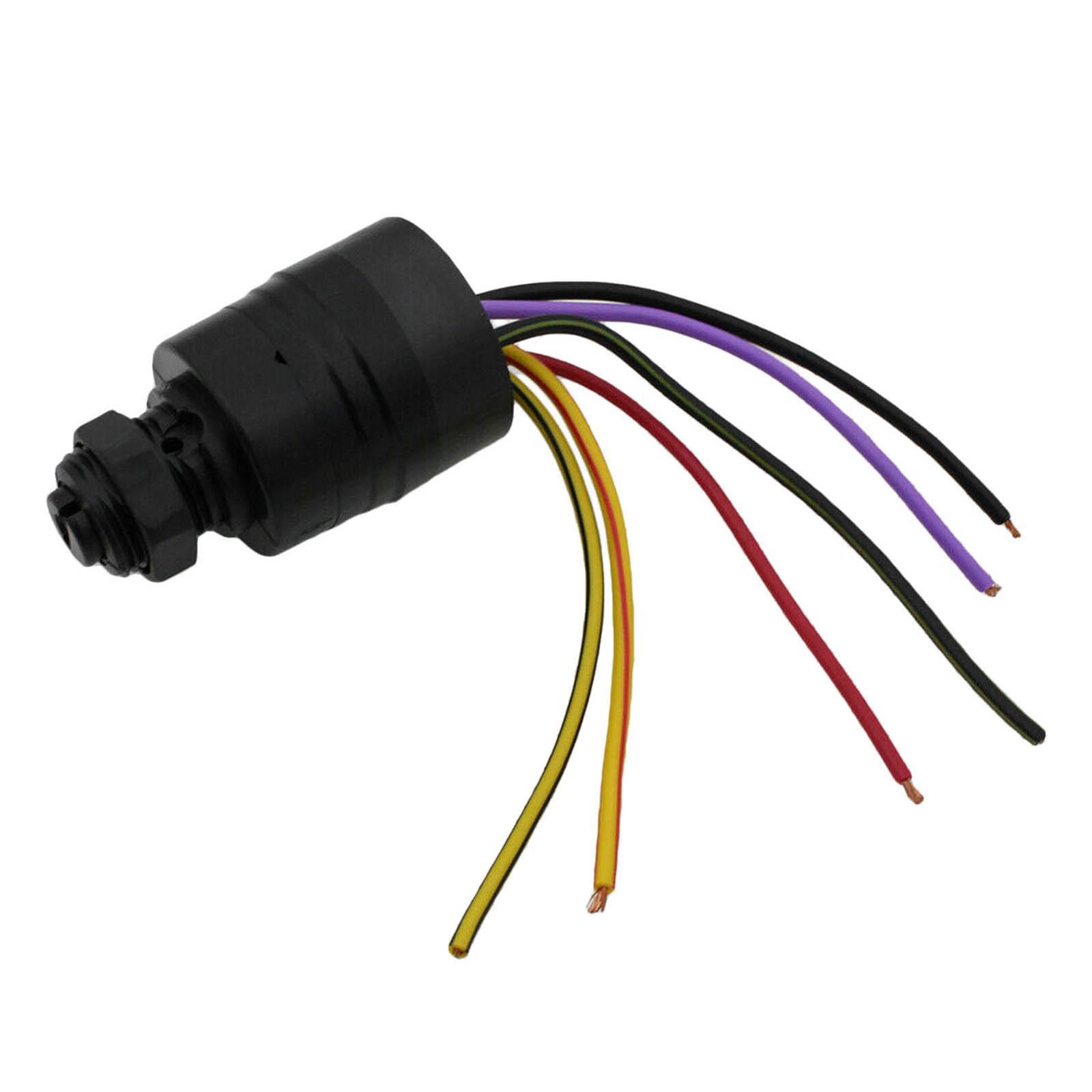 Ignition Key Switch, 3 Position Replacement 6 Wire Key Starter Switch Fit for Mercury Boat Part