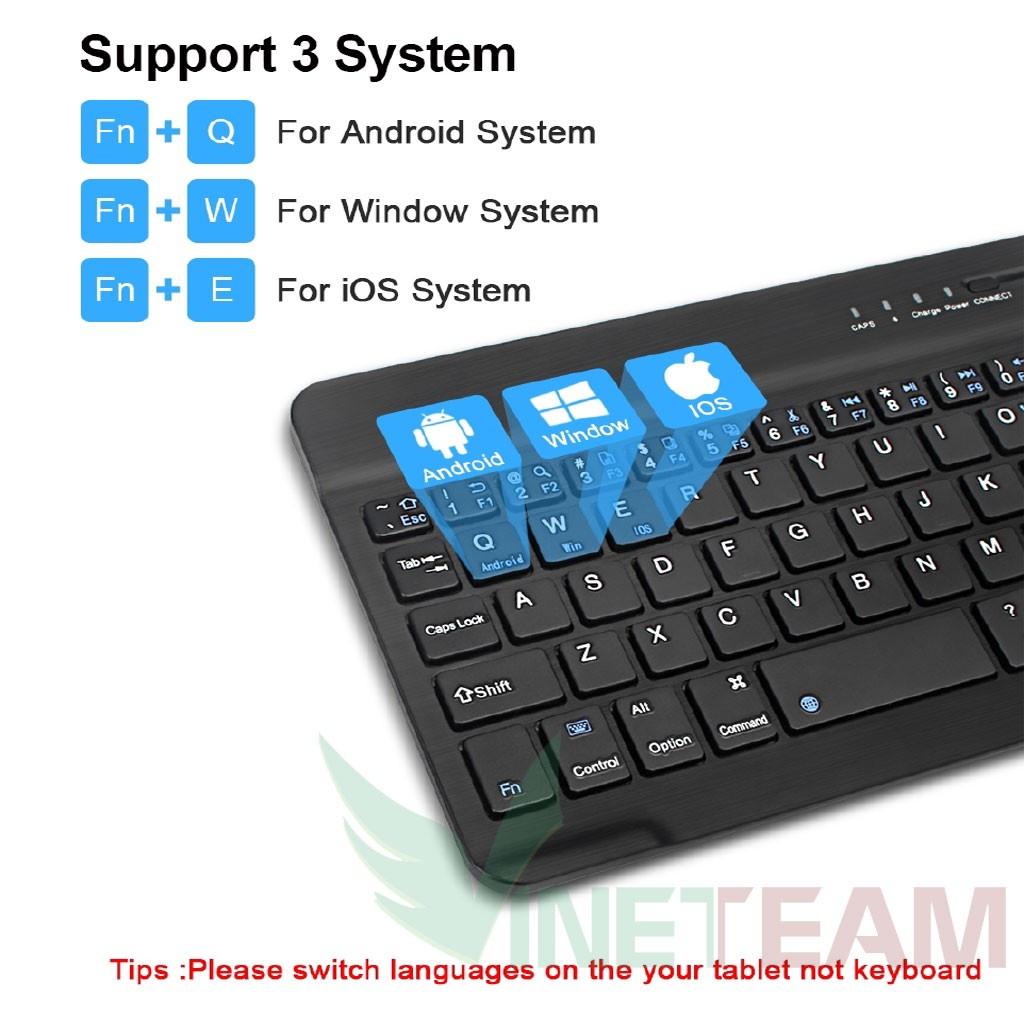 Bàn phím không dây Bluetooth mini cho máy tính bảng ,Laptop có thể sạc lại