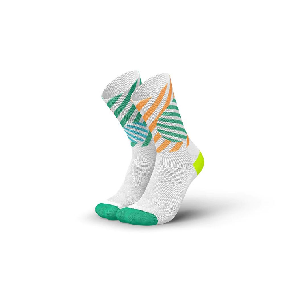 Tất Thể Thao INCYLENCE Running Globes Orange Green