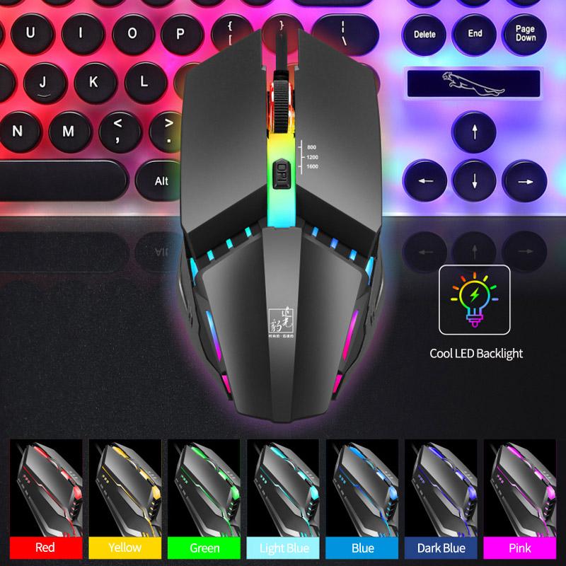 Nóng K3 USB Laptop Có Dây Chuột 1600 DPI Có Thể Điều Chỉnh Công Thái Quang Học Trò Chơi Máy Tính Chuột Đèn Nền LED Dành Cho Máy Tính Để Bàn PC Máy Tính Xách Tay