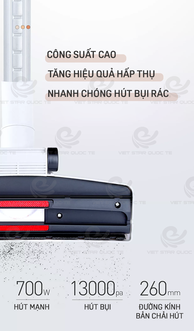 Máy Hút Bụi Cầm Tay Thông Minh Thế Hệ Mới, Công Suất 700W Giúp Làm Sạch Sẽ Mọi Ngóc Ngách - Hàng Chính Hãng