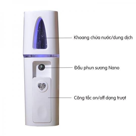 Máy phun sương mini dưỡng da mềm mượt