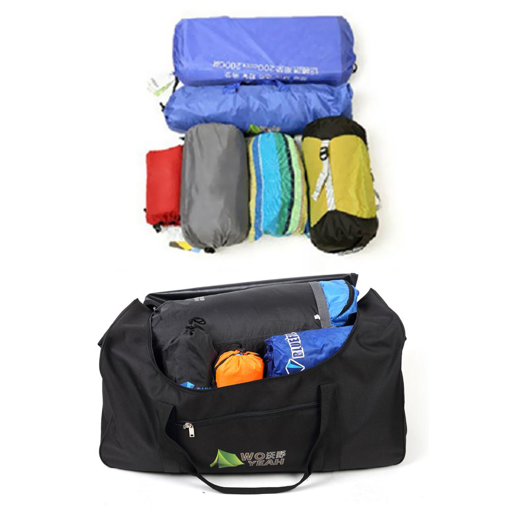 Camping Tent Storage Backpack Travel Duffel for Sleeping Bag Blanket 50L