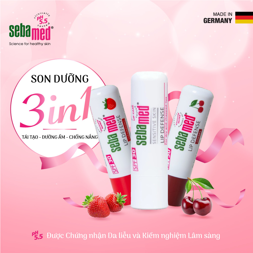 [COMBO] Son dưỡng chống nắng SFP30 và Toner cân bằng da se khít lỗ chân lông Sebamed