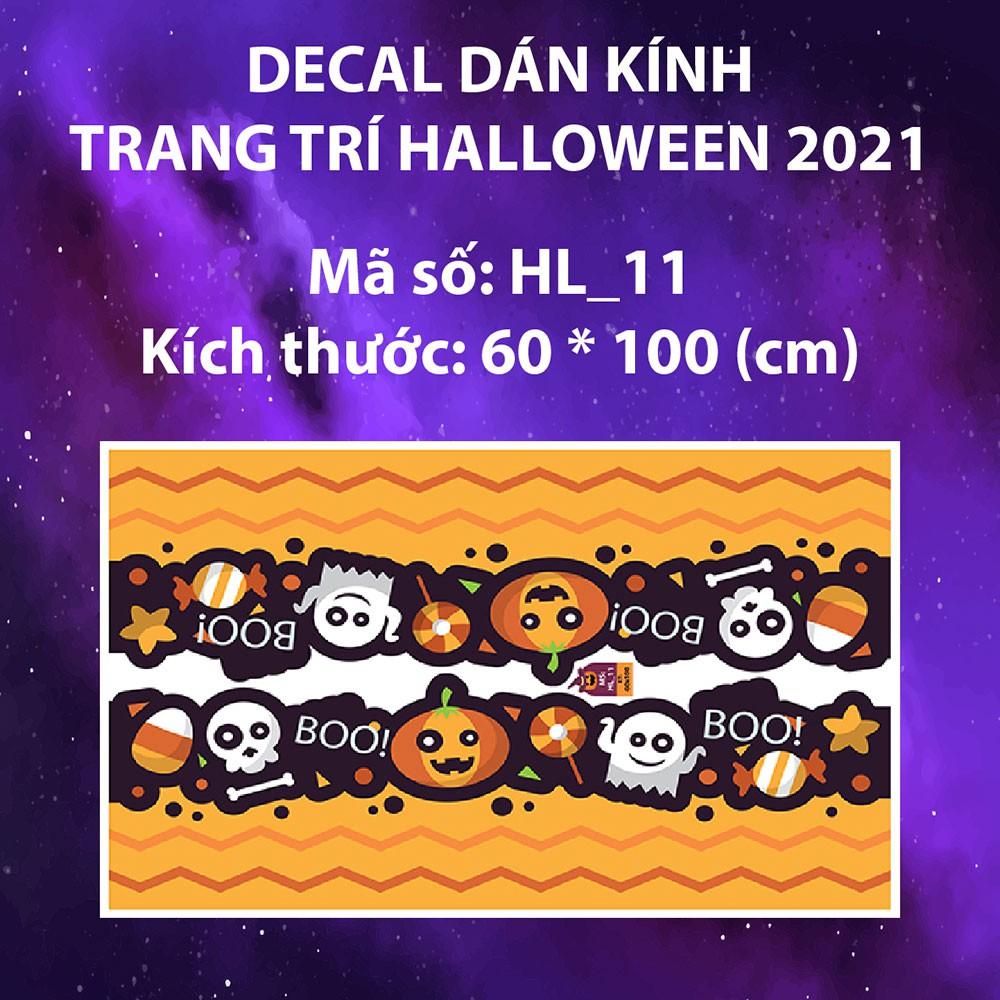 DECAL TRANG TRÍ HALLOWEEN 2021 COMBO CHÀO ĐÓN LỄ HỘI MA QUỶ