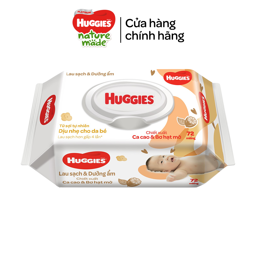 Combo 12 gói khăn giấy ướt cho trẻ sơ sinh HUGGIES (Gói 72 tờ)